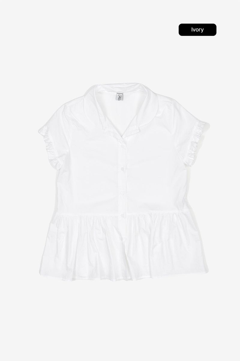 Anori frill peplum blouse