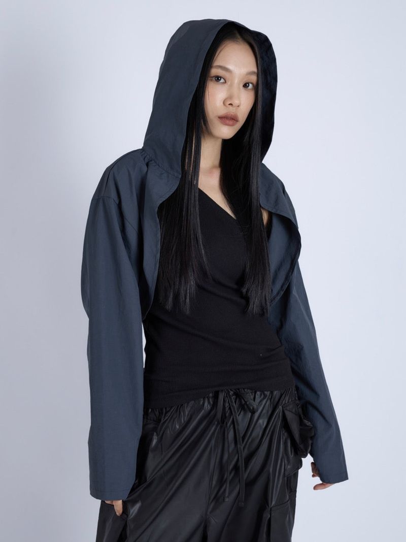 Hooded Shrug, Charcoal