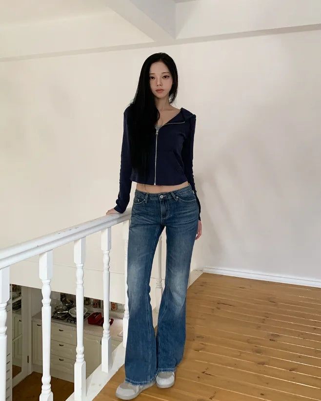 Fuzz Wingflap Low Bootcut Denim Pants