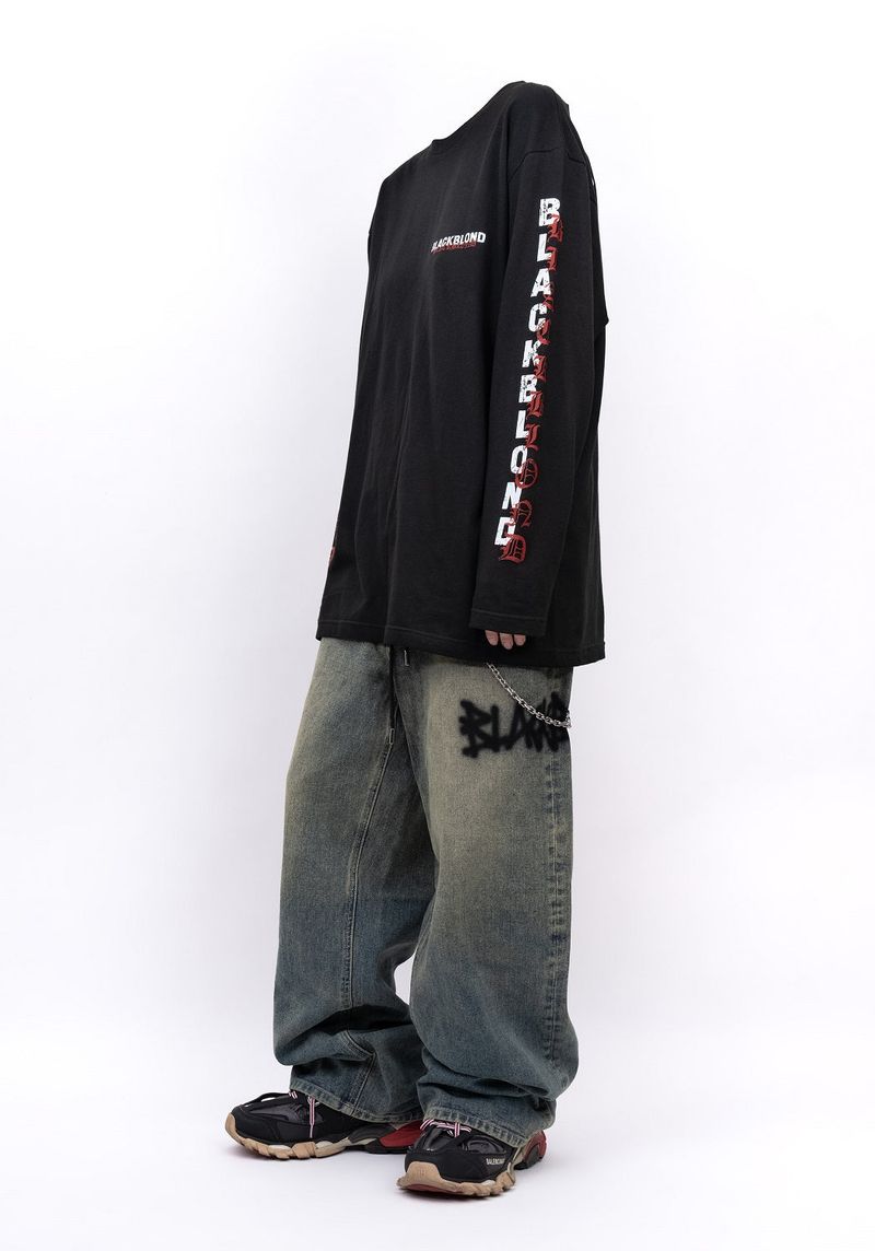 BBD Overlap Logo Long T-Shirt (Black)