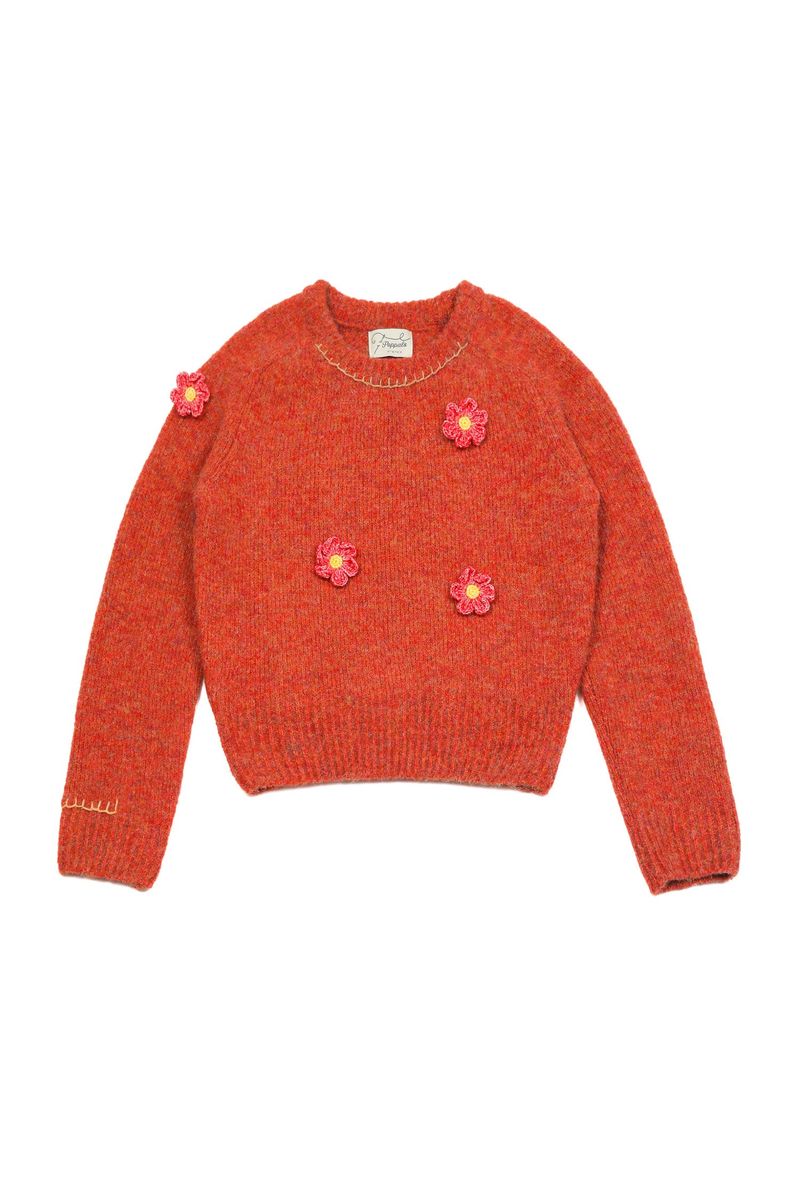 POPPALS（ポップパルズ）の「Tommy Flower Knit [Orange]（Tops）」