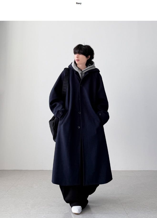 Evelyn Wool Hood Coat