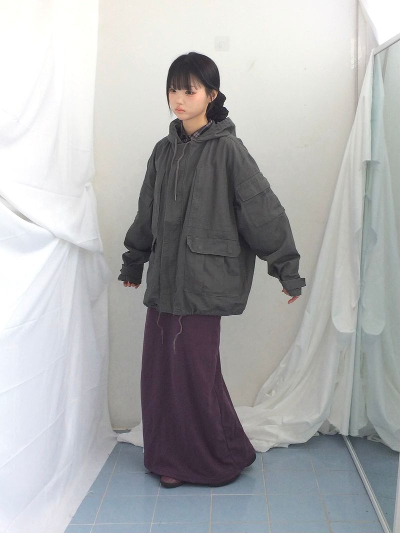 Slim Base String Long Skirt