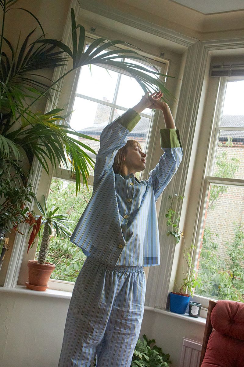 Sky Green Stripe Shirt