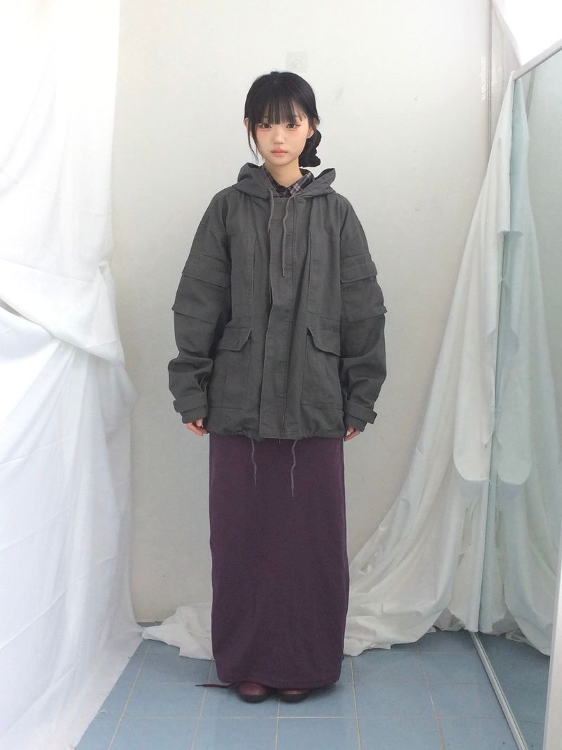 Slim Base String Long Skirt