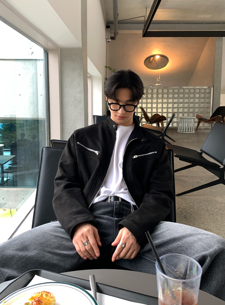 LOOKPLE（ルックプル）の「Underbar YKK Two-Way Single Suede Jacket（Jackets/Outerwear）」