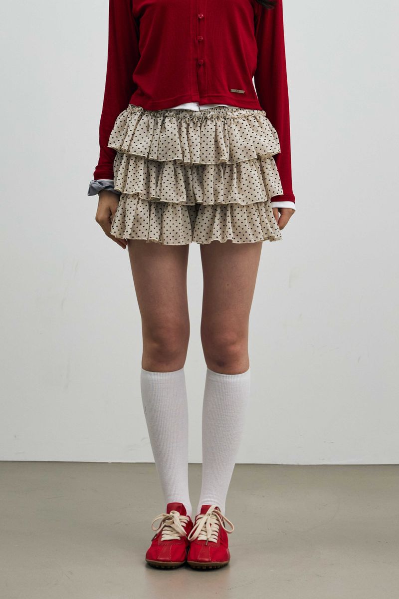 ARIKIM（アリキム）の「MINI HEART CANCAN SKIRT PANTS / BEIGE（Skirts）」