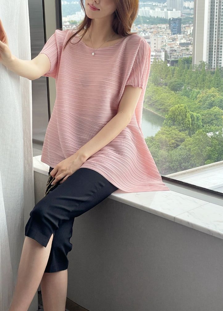 Lubat Unbalanced Pleated Blouse