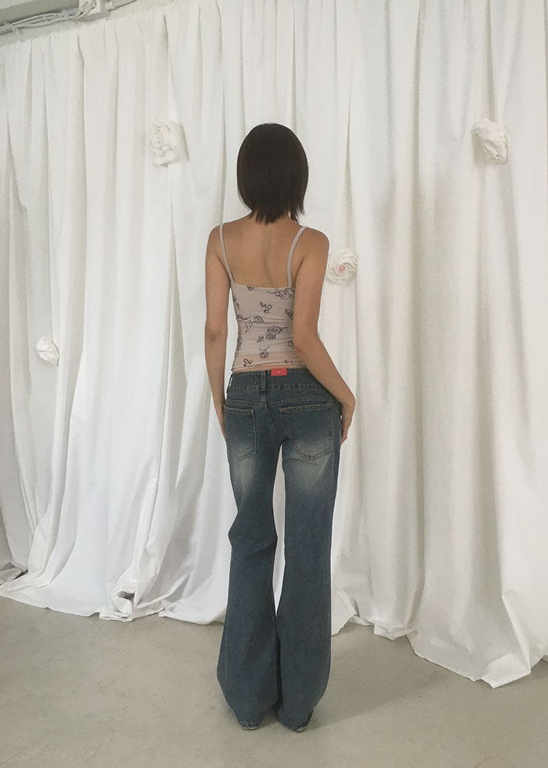 DRAWING MESH SLEEVELESS (3color)