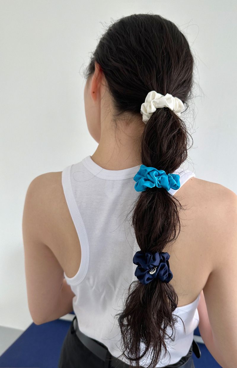 mini satin scrunchie - 4set
