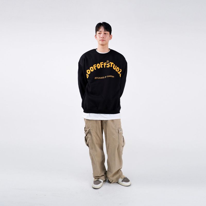 GOOFOFF LOGO SWEAT SHIRT - ( Black )