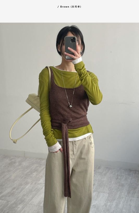 Enne Alpaca Wrap Bustier