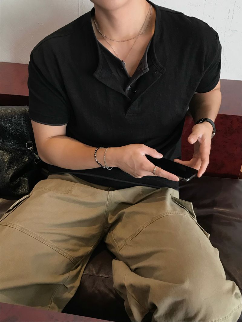 AVAND（アバンド）の「Thorpe layered henley neck short sleeve（Tops）」