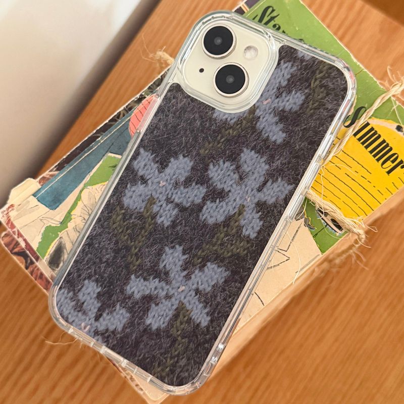 WILDFLOWERS MOHAIR HARD JELL CASE - BLUE