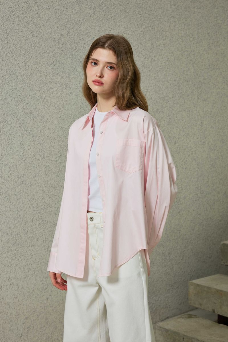 BRIGHT OVERSIZED SHIRT / PINK