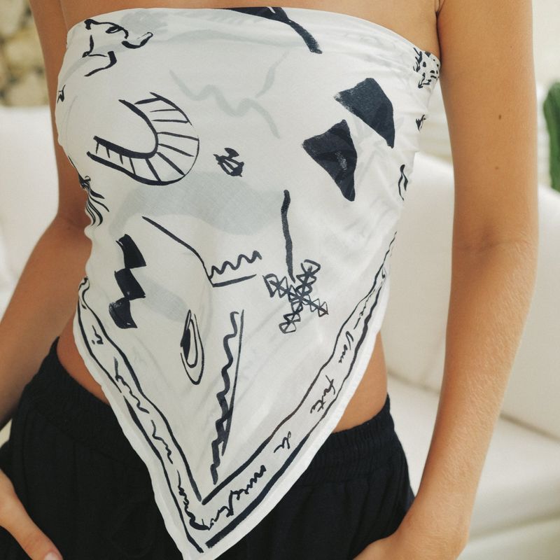 [Organic Scarf] Mallorca - White