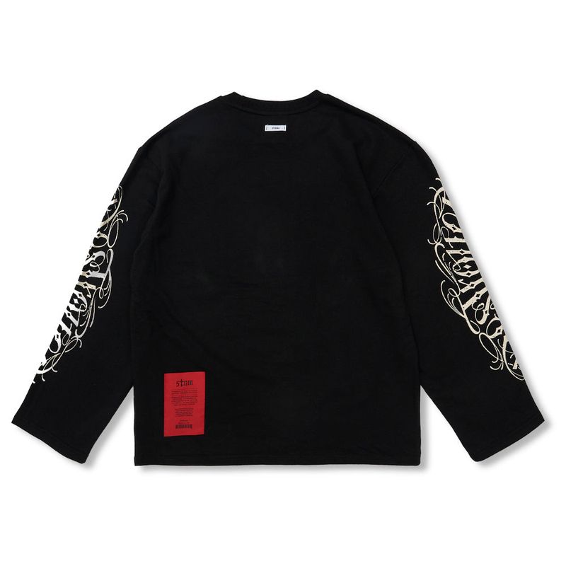 Destroyer Light Weight Oversized Long Sleeves Black / Charcoal / White