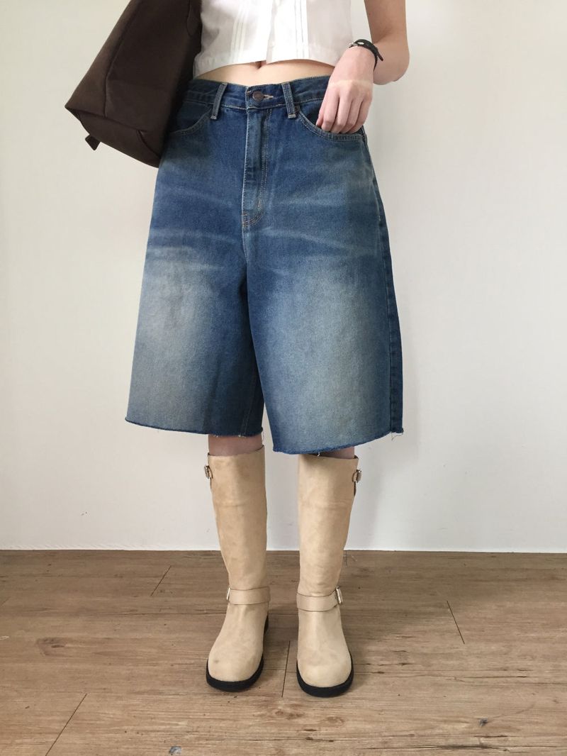 Salty Bermuda Denim Pants (1color)