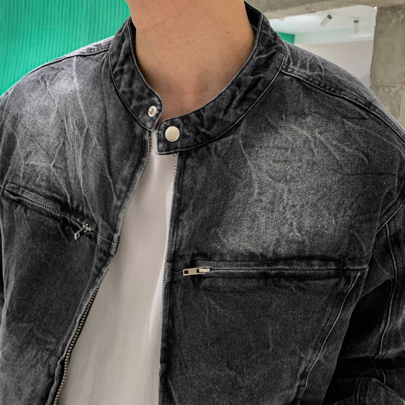 LMN Labo Thunder washed denim jacket (2 colors)