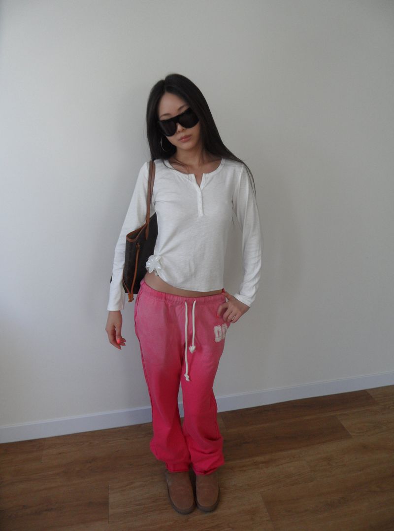 soft button henley top