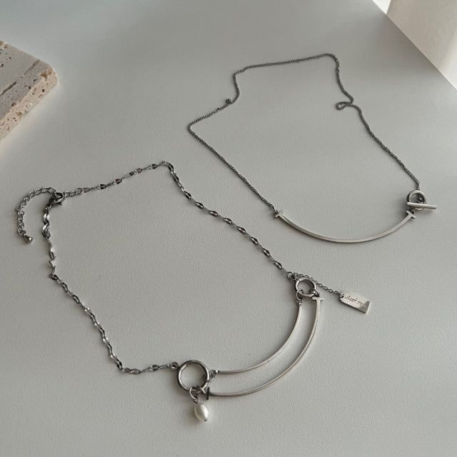 dle Bold Double Bar Unique Handmade Necklace