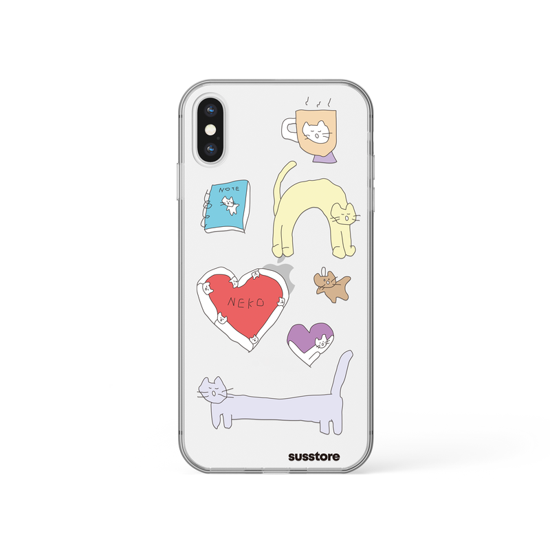 susstore(ソスストア)の「Color Rubbish Cats phone case(Smartphone Accessories)」