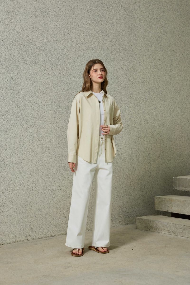 BRIGHT OVERSIZED SHIRT / BEIGE