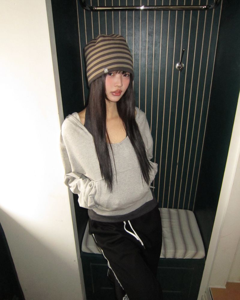 Doe Layered Halter-Neck Sweatshirt Set