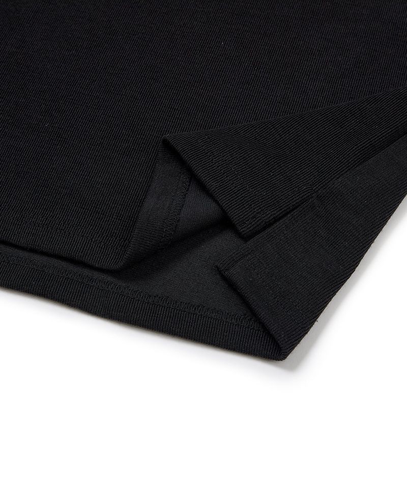 half neck essential long sleeve black