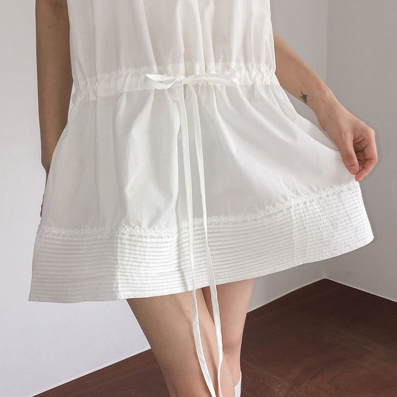 Asel Lace String Mini Sleeveless Dress