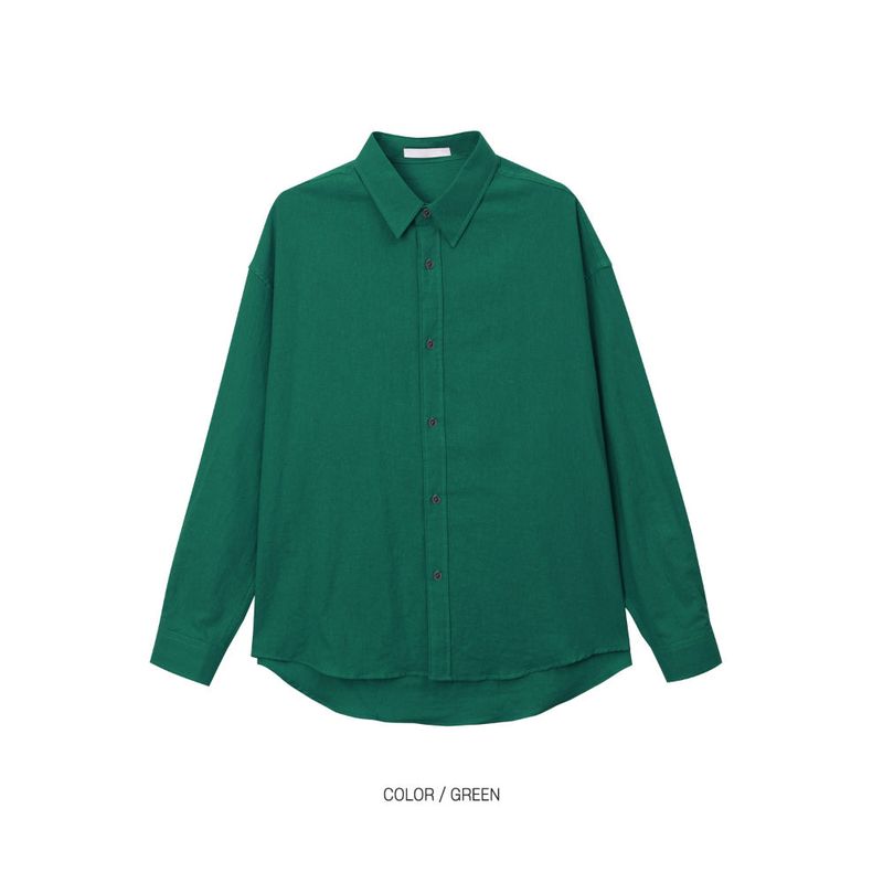 LMN マーエッセンシャルリネンセミオーバーシャツ (12 colors)