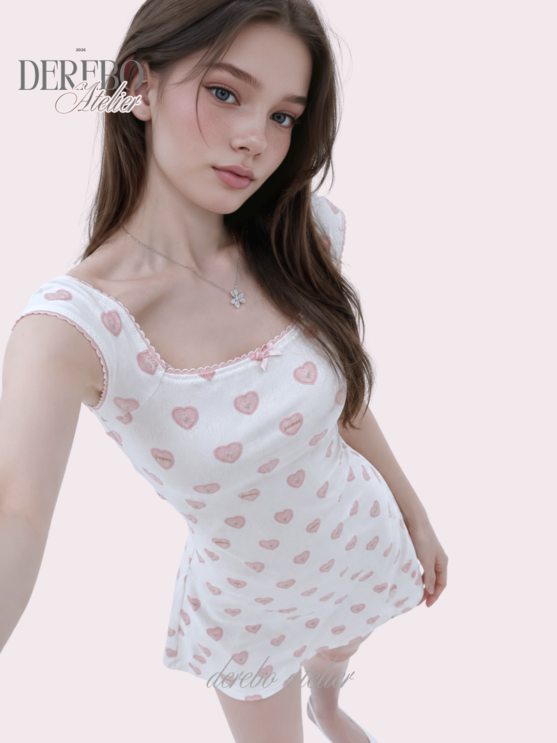 dereborujo（ドレボルゾー）の「Keyring Love Heart Bustier Flare Dress（Dresses）」