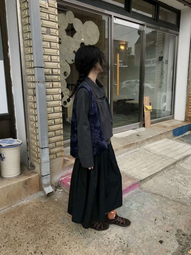 Pleated Long Skirt