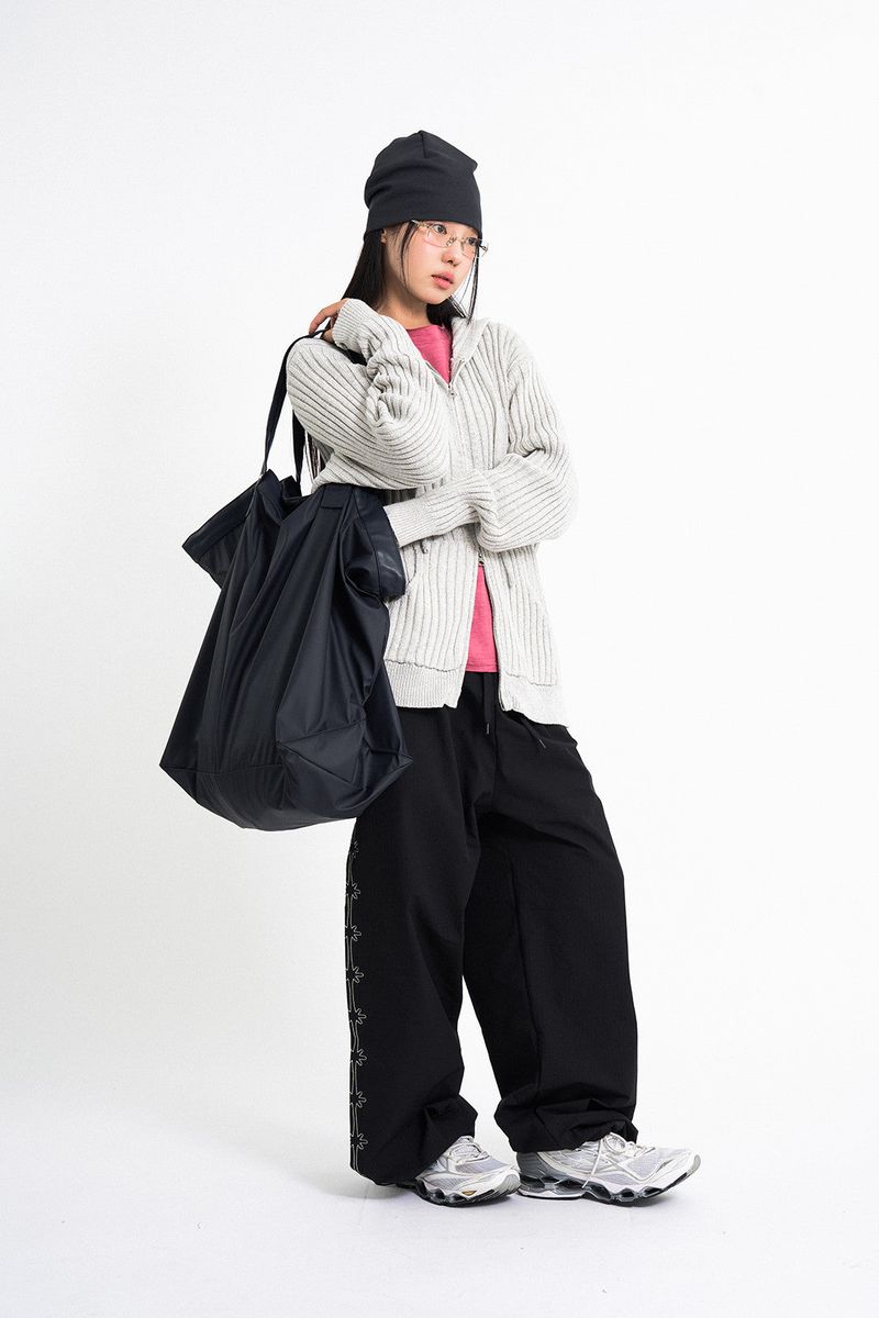 Big leather shoulder tote bag