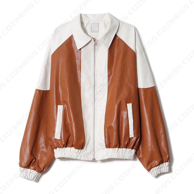 90's Coating Leather Jumper (2 colors)