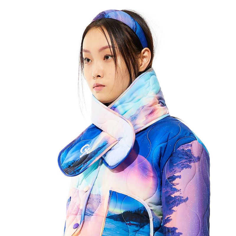 0 6 Snow Fire Quilting Muffler