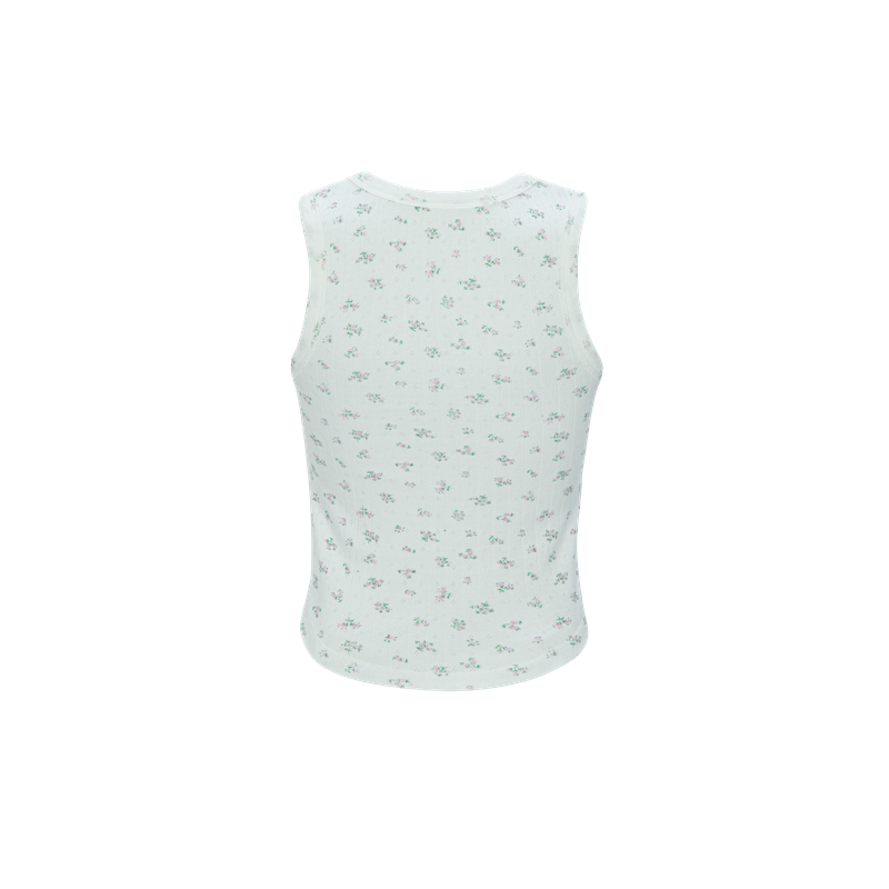 flower tank top white