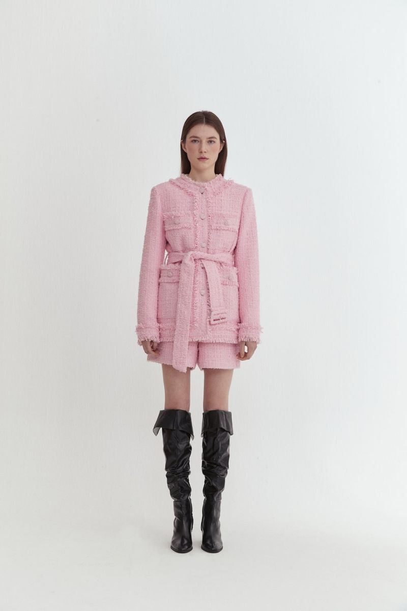 Pocket tweed jacket