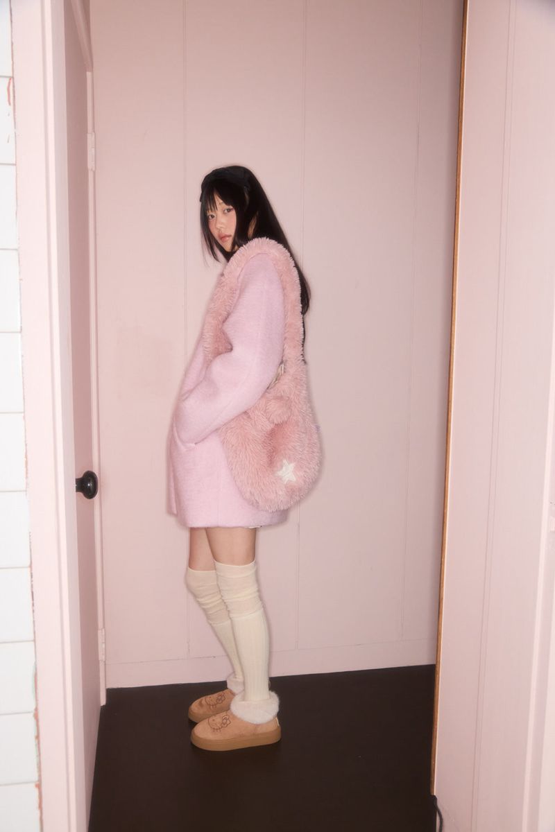 REVERSIBLE BUNNY FUR BAG (PINK)