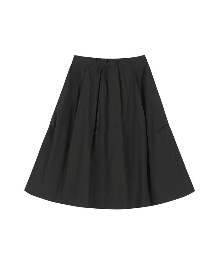 Balloon Midi Skirt (CHARCOAL)