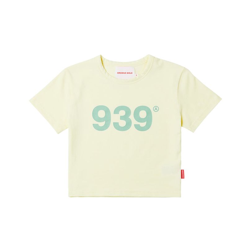 939 LOGO CROP TOP (LEMON)