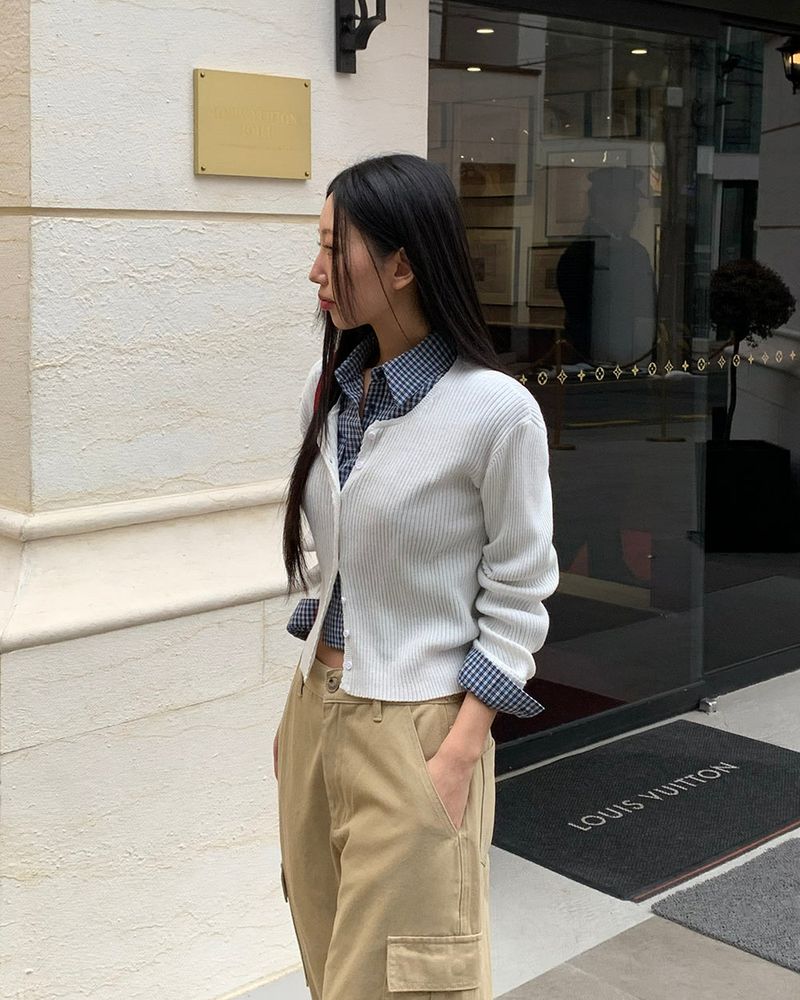 [ORIGINAL] Pudding Frill Angora Knit Cardigan