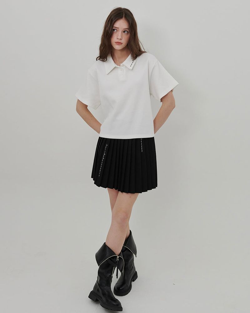 LOGO PIQUET POLO SHIRT [WHITE]