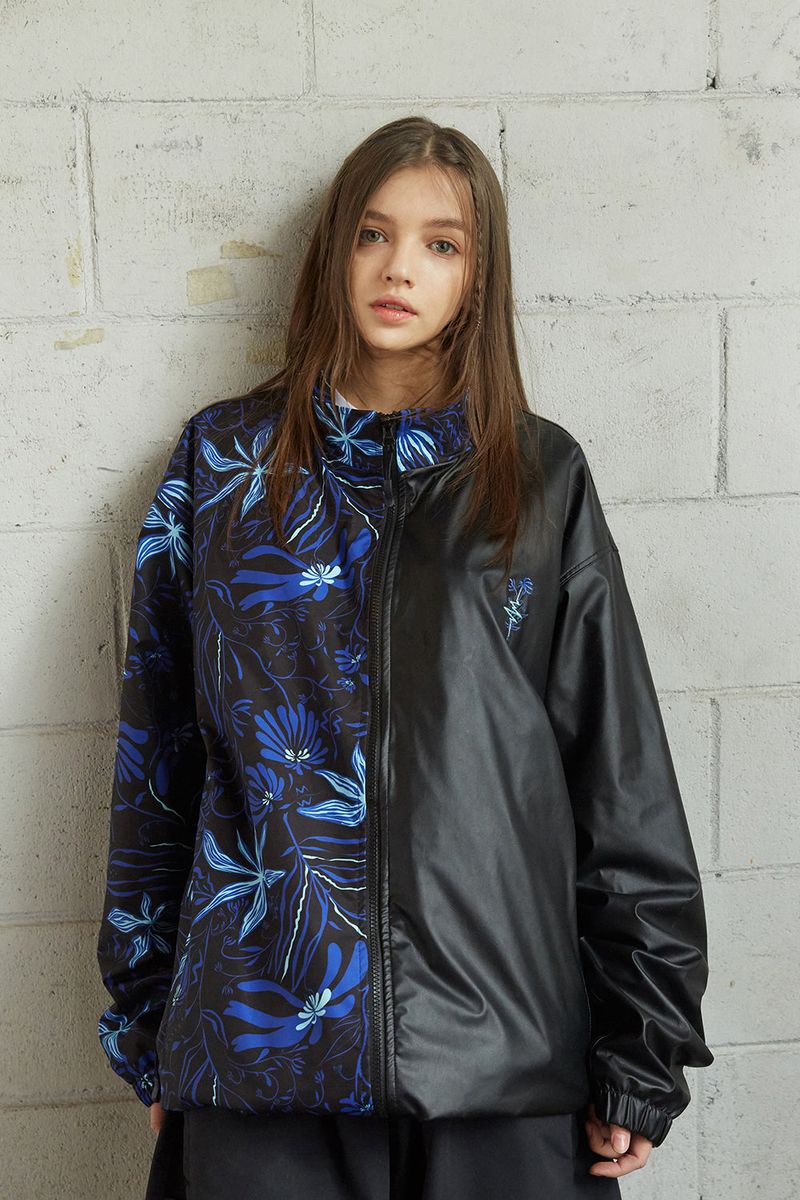 BSR2223FWJK062 J-BLUE FLOWER JACKET BLACK
