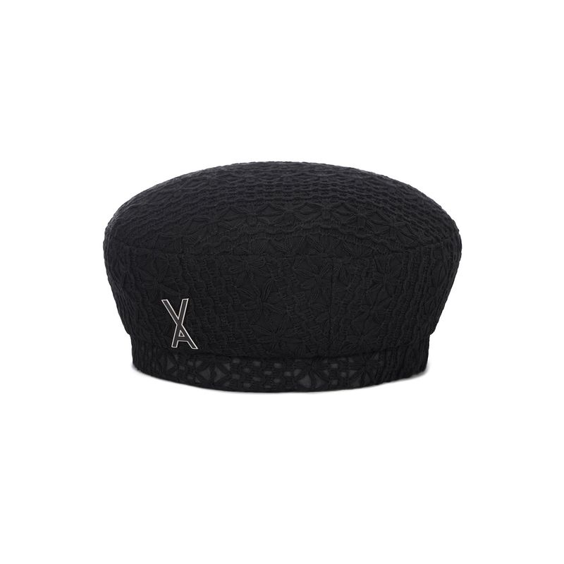 Epoxy Stud See Through Beret Black