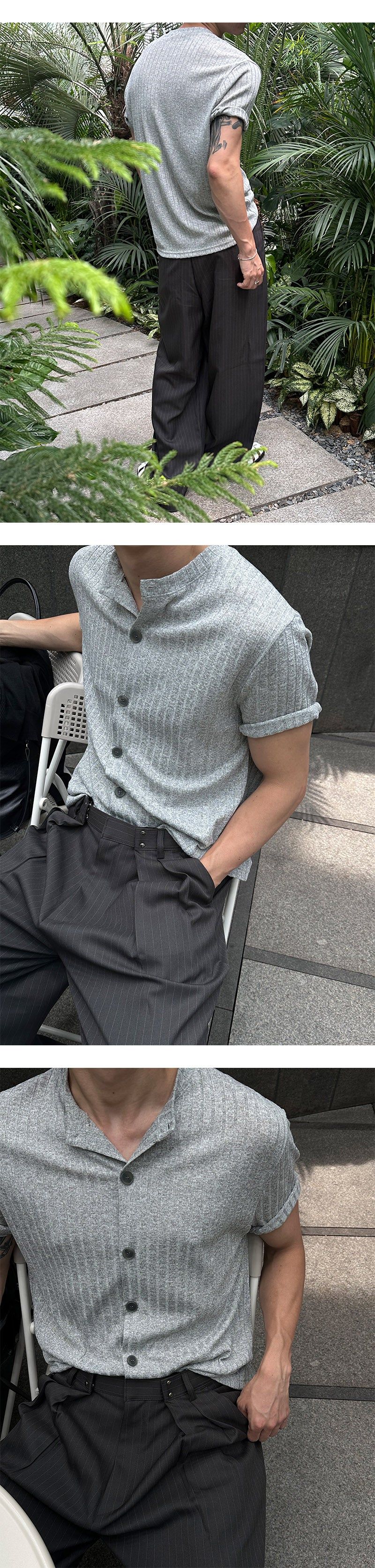[S/S] Double stripe tuck wide slacks(3color)