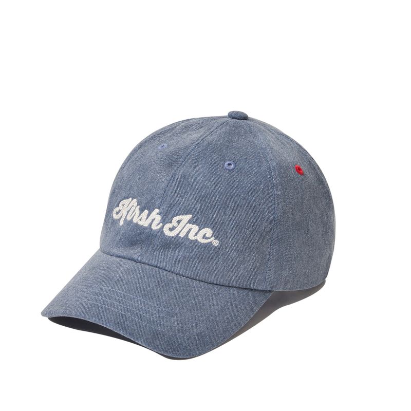 UNI WASHING DENIM LOGO CAP [BLUE]