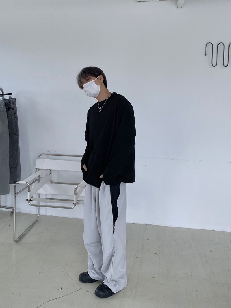 Color color zipper balloon pants 2C