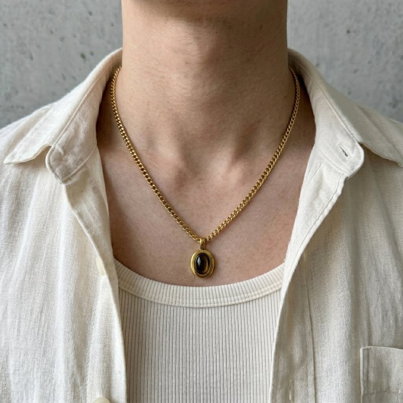 FADE MEET（フェードミート）の「Amber Gold Necklace（Accessories）」