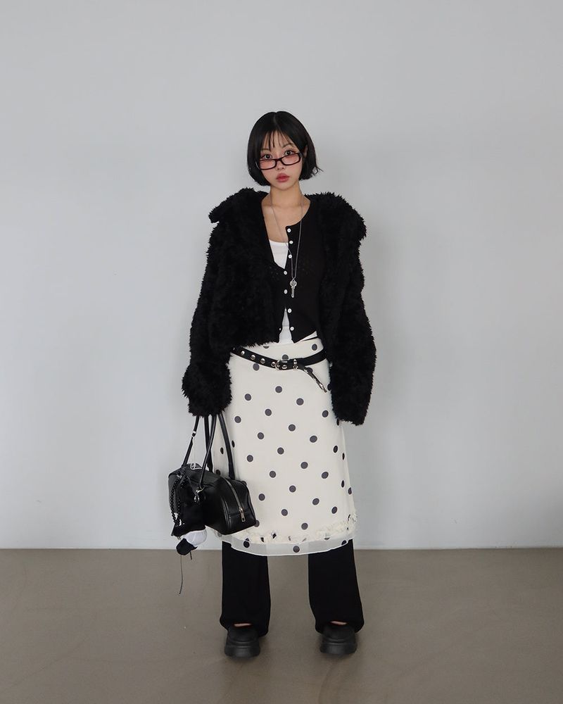 Shoko soft collar fur jacket